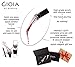 GIOIA Wine Aerator Pourer Set: Premium Decanter Spout with Corkscrew and Vacuum Stopper Pump in Stylish Black Box