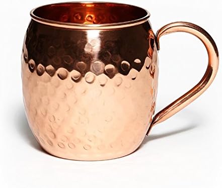 US Shopee LLP - Solid copper mug unlined copper mug. 16oz Moscow mule mug set, Copper mug, Solid copper mug set for moscow mule (HAMMERED-?-1)