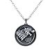 LUREME Vintage Round Shape Wolf Pendant Necklace for Fans Costume Jewelry (nl005380)