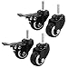 uxcell a14071600ux0660 Shopping Wheel Trolley Brake Swivel Caster, 1.58-Inch, Black, 4-Piece primary