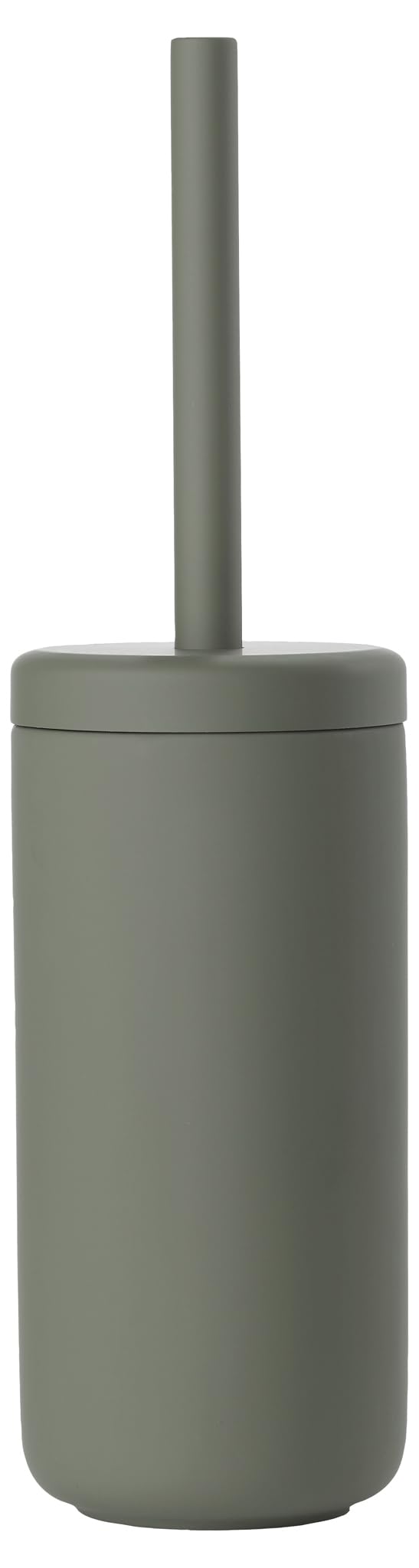 Zone Denmark Ume Toilet Brush, Toilet Brush in Beautiful Danish Design, Made of Stoneware with Soft Touch Coating, Diameter 10 cm, Height 38.7 cm, Olive Green