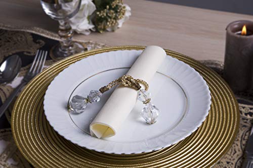 Ivory Napkins | Linen Feel Guest Disposable Cloth Like Paper Dinner Napkins | Hand Towels | Soft, Absorbent, Paper Hand Napkins for Kitchen, Bathroom, Parties, Weddings, Dinners Or Events | 50 Pack