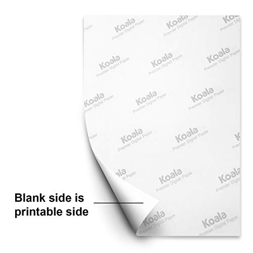 KOALA Sublimation Heat Transfer Paper 8.5X11 Inches for Inkjet Printer Compatible with Sublimation Ink 100 Sheets 100gsm