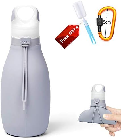 LeapTop Collapsible Water Bottle,Mini Foldable Silicone Portable Reusable with BPA Free Leakproof,Suitable for Kids Women and Girls,16 oz