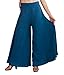 Women's Organic Cotton Palazzo Pants in Blue by Tropic Bliss, Blue, X-Large