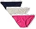 Calvin Klein Women's 3 Pack Carousel Bikini Panty, Striking/Grey Heather/Ocean Floor, Medium