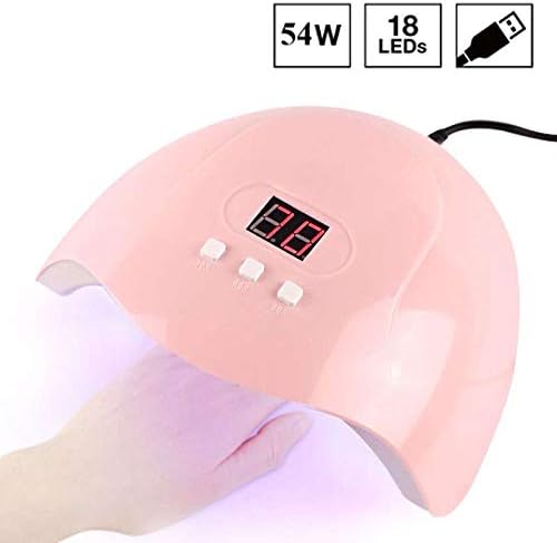 BOMBOMDA 54w Nail Dryer USB Charging Nail Lamp with Timer Button Smart Sensor Gel Light for All Kinds of Gels 18 LEDs UV Lamps Manicure Led uv Light Nail Gel Dryer