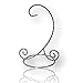 BANBERRY DESIGNS Silver Christmas Ornament Stands - Set of 4 - Ornament Displayers - Holders for Ornaments - Chrome Twisted Wire Display Stands - Craft Supply - 6