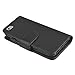 INSTEN Wallet Leather Case with ID/Credit Card Slots and Flip Cover for Apple iPhone 6 - Retail Packaging - Black
