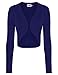 Ollie Arnes Women's Solid Basic Short and Long Sleeve Bolero Shrug Knit Cardigan