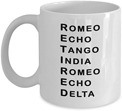 Amazon Com Funny Retired Coffee Mug Us Army Usa Navy Marine Usaf Air Force Coast Guard Military Alphabet Mug Phonetic Armed Soldier Tea Coffee Cup Kitchen Dining