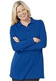 Women's Plus Size Perfect Polo Tunic With Long Sleeves