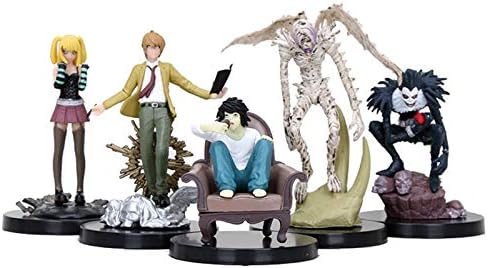 DADATU 5pcs/set Death Note Yagami Light Killer MisaMisa L Ryuuku Rem PVC Action Figure Collectible Model Toy