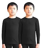 Boys Girls Thermal Underwear Long John Top Ultra Soft Winter Stretch Hockey Sport Shirt
