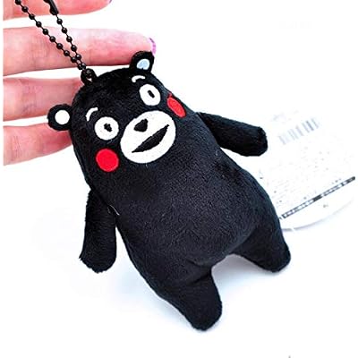 1Pcs Cute Kumamoto Bear Plush Small Pendant Doll Kumamoto Mascot Kumamon Black Bear Plush Toy Boutique Ornaments Cool Must Haves 7 Year Old Girl Gifts