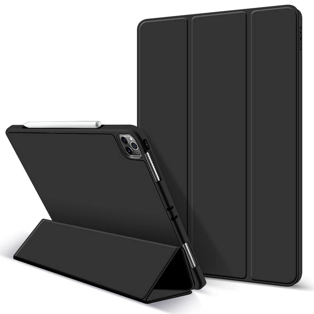 Lobwerk Smart Cover for Apple iPad Air 4 (4th Generation) iPad Pro 11 2020 (4th Generation) 2020 Case Protective Case Stand Case Black