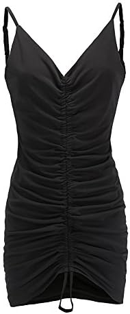 GCN Sexy Deep V-Neck Adjustable Spaghetti Strap Bodycon Midi Party Dress