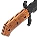 Timber Wolf ClaimStaker Bowie Knife and Sheath - 3Cr13 Stainless Steel Black Blade, Full-Tang, Wooden Handle - Length 12 1/2