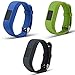E ECSEM Large Replacement Bands and Straps for Garmin Vivofit JR & Vivofit JR.2 & Vivofit 3, [fits 5.5~8.5 inch Wrists] for 5 Years Kids or Older Children, Dark Blue/Lime/Grey
