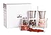 Salt and Pepper Grinder Set with Matching Stand - Adjustable Coarseness Ceramic Mill, Brushed Stainless Steel and Glass Salt & Pepper Mills Plus Extra Salt & Pepper Shakers & Ebook