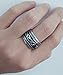 Trendy Wide Stainless Steel Celtic Band Thumb Ring for Men Manly Vintage Punk Biker Jewely Size 10 13mm(Silver)