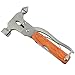 Rose Kuli Portable Stainless Steel Multitool Multipurpose Tool Multifunctional Knife with Hammer Pliers Auto Rescue Disaster Escape Life-Saving Hammer Tool, Red