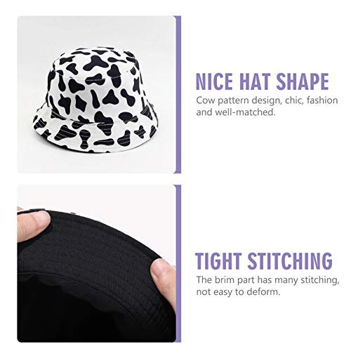 SOIMISS Fischerhut wendbar mit Kuhaufdruck Anglerhut Reversible Strandhut – Bild 6