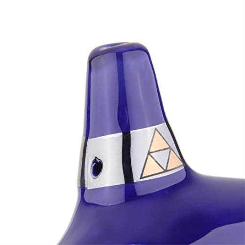 Baynne 12 Hole Ocarina Ceramic Alto C Legend of Zelda Ocarina Flute Blue Instrument - Thumbnail 6