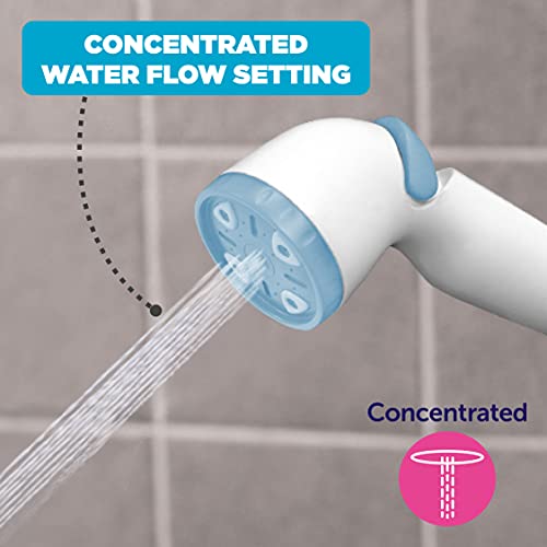 Playtex Baby 2in1 Shower Sprayer for Baby and Toddler Bath Time, Blue/White, 10Foot Hose