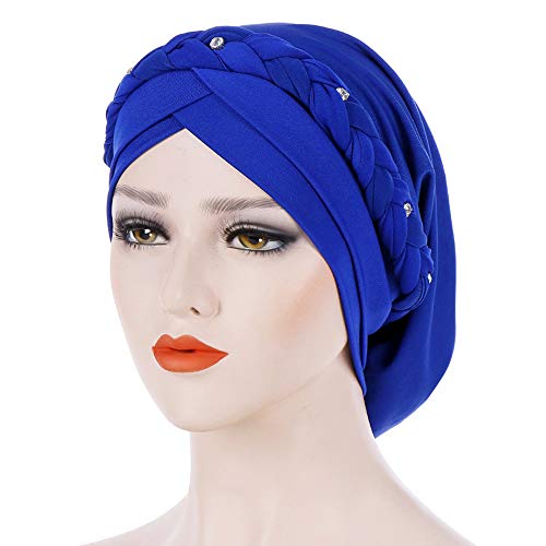 Chemo Hats for Women,Chemo Cap Womens Soft Cotton Knit Beanie Sleep Turban Hat Headwear for Cancer (Blue)