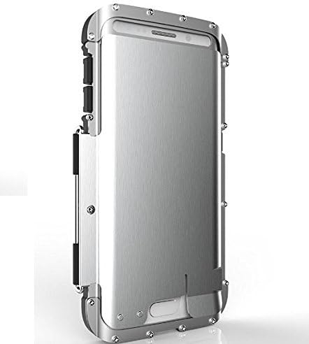 S6 Edge Case,Kinglc Galaxy S6 Edge Case,RMOR KING Iron Man Cool Luxury Metal Aluminum Case Cover For Samsung Galaxy S6 edge,Armor Metal S6 Edge Case Silver