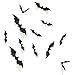 Dazonge Halloween Fireplace Mantle Scarf Black Cobweb Lace Runners for Fireplace Decorations (12pcs Bats Wall Decal Stickers Included)