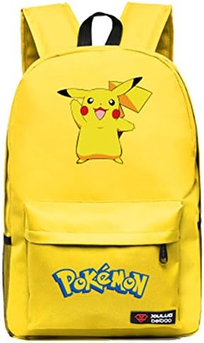 Cartoon Pokemon Rucksack School Backpack for Boys Girls Children Bookbag (Pikachu A)