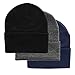 DG Hill Set of 3 Warm Winter Hats for Men, Winter Hats for Boys Teen, Mens Beanie Hats for Men Set: Navy Blue, Slate Gray and Black Hat