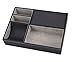 Iremico 5 Compartments Black Leatherette Valet Tray Catchall Caddy-10 Inches
