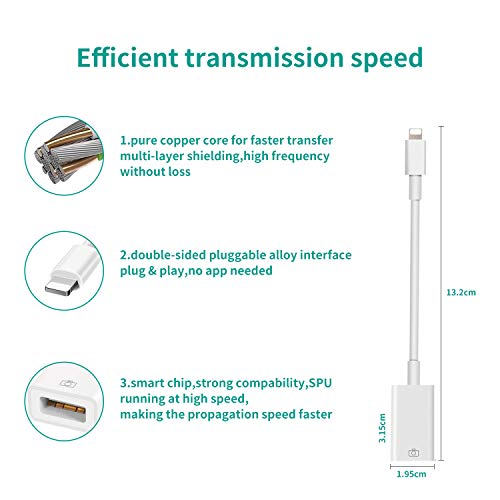 MeloAudio USB-adapter OTG-kabel upgrade USB camera adapter compatibel iOS9.2-13, ondersteunt camera piano microfoon… - Afbeelding 8