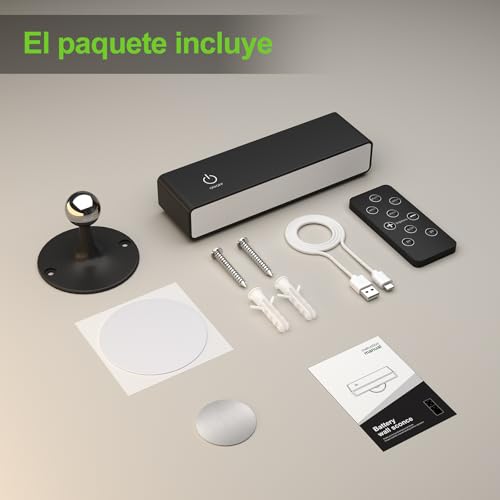 YiLaie Interior Wall Sconce, Wall Light without Cable with Remote Controls, 3 Colour Temperatures, Touch Control, Wall Lamp without Cable Suitable for Headboard Reading, Battery Operated for