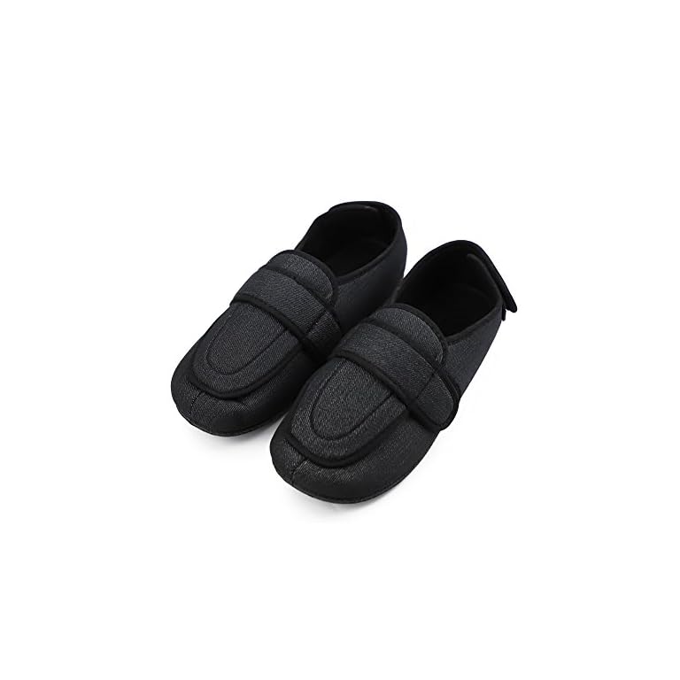 MEJORMEN Mens Diabetic Shoes Edema Slippers Adjustable Strap