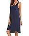 Naggoo Womens Sleeveless T Shirt Dress High Low Split Casual Tank Dress