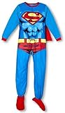 Superman Fleece Footed Onsie Pajama With Cape, Boys Sizes 2T-8