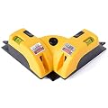 QWORK Right Angle 90 Degree Horizontal & Vertical Laser Level Line Projection Square Level Laser with Two Suction Cups