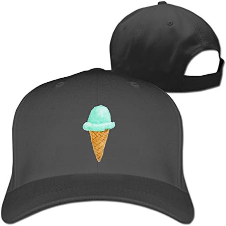 Ice Cream Cone Watercolor Style Unisex Caps Flat-Along Baseball Hats