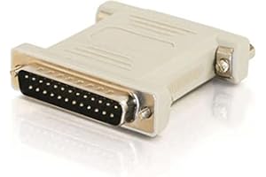 C2G 02469 DB25 Male to DB25 Female Serial RS232 Null Modem Adapter, Beige