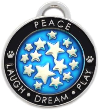 Luxepets Pet Collar Charm, Star, Blue