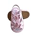 Kuner Baby Girls PU Leather Flowers Rubber Sole Anti-Slip Summer Sandals First Walkers