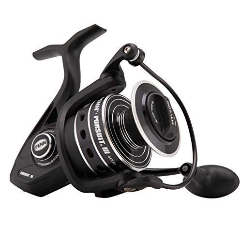 Penn Pursuit III 6000C Spinning Fishing Reel, Black/Silver, 6000