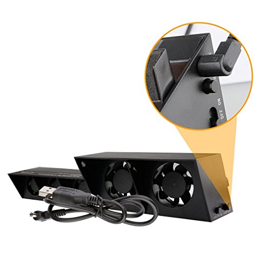 A-SZCXTOP Cooling Fan For PS4 Gaming Console Cool Down With 5 High Speed Cooler Fans Perfect Fit for PS4 PlayStation 4 Host
