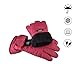 weemoment Women Electric Rechargeable Heated Gloves Waterproof Back Touch Screen Motorcycle Electrocar Heating Gloves Hand Warmer Three-Speed Adjustment Temperature Lithium Battery Powered