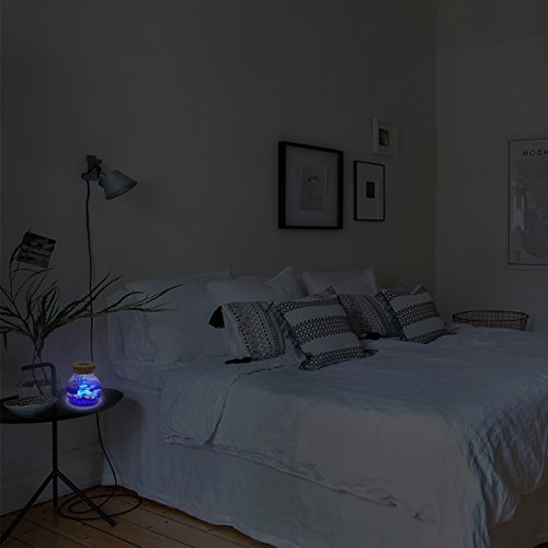 Jeteven Microlandschaft DIY LED Glass Bottle Light Night Light with Remote Control 4 Modes Home Room Party Christmas Decor