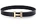 Men Belt Business Casual H Buckle Leather Belt with Pin Buckle